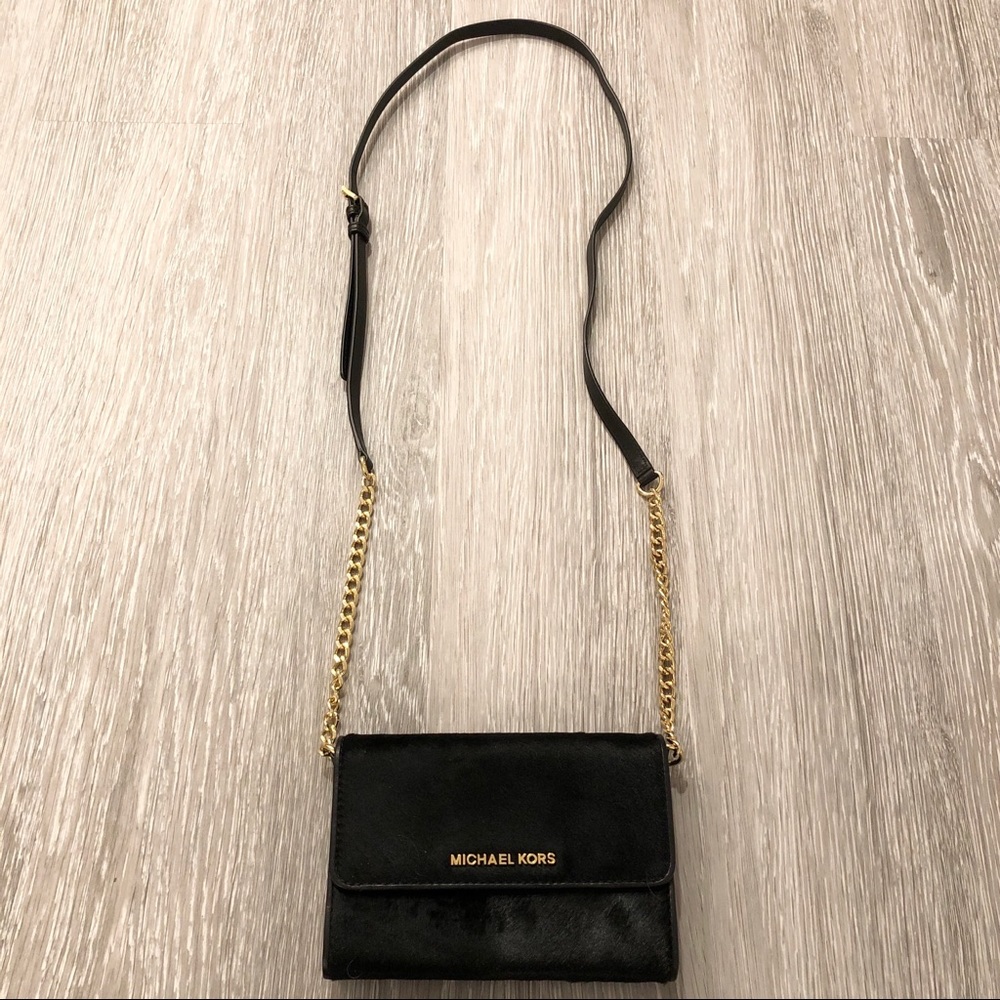 Michael Kors Faux Fur Convertible Crossbody/Clutch